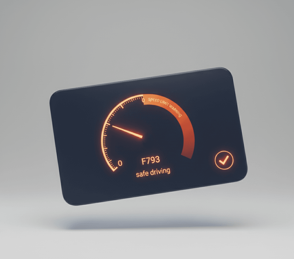 Speedometer with speed tracking visualization Monitoring prędkości